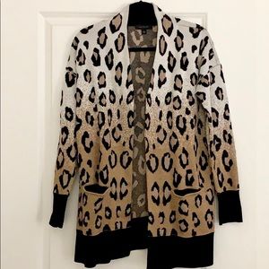 Ann Taylor Oversized Leopard Knit Cardigan- Size S